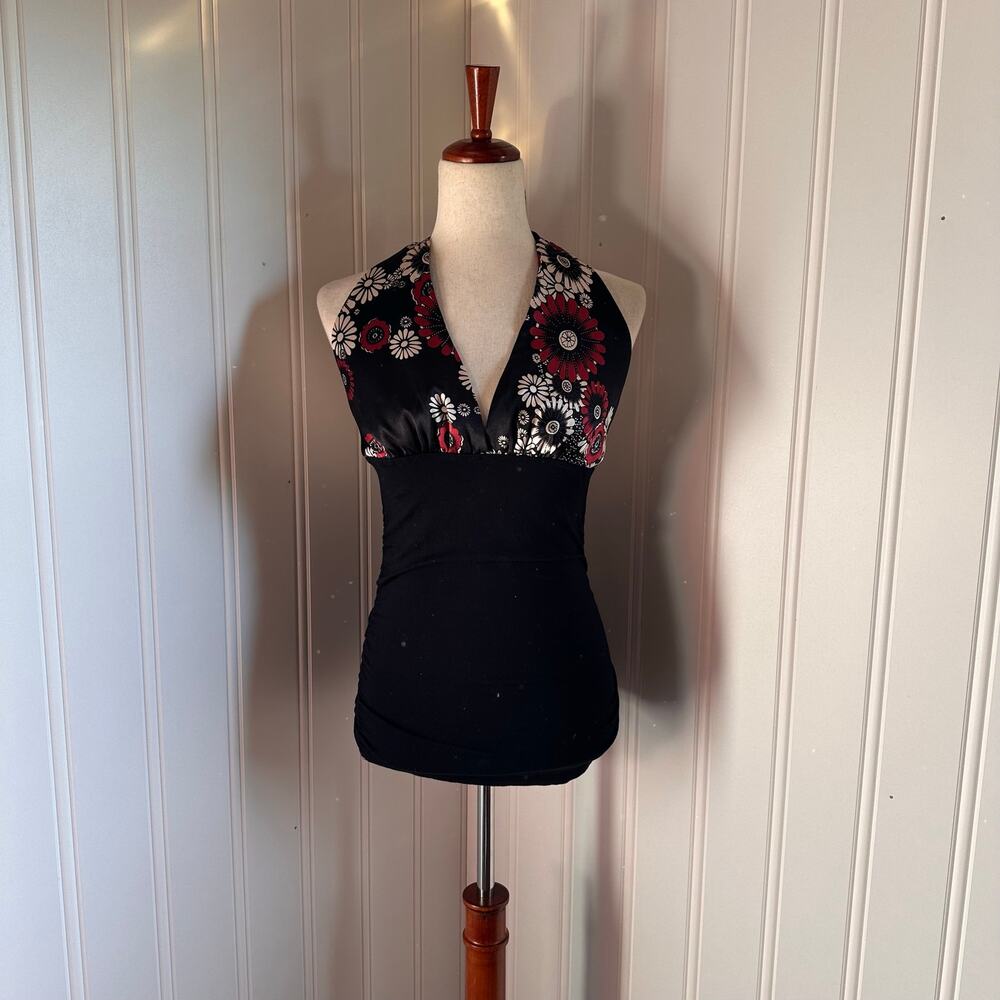 Vintage 90s/Y2K Black Halter Top M